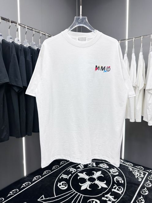 メゾンマルジェラ偽物コピー半袖Tシャツコットンホワイト柔らかい花柄ファッション