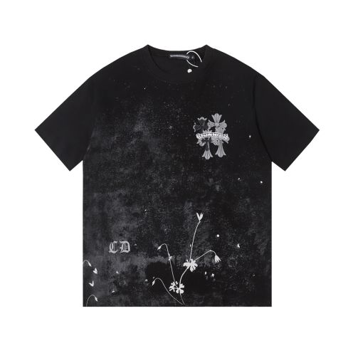 夏 新作登場クロムハーツtシャツメルカリｎ級品 柔らかい 人気 ゆったり ブラック