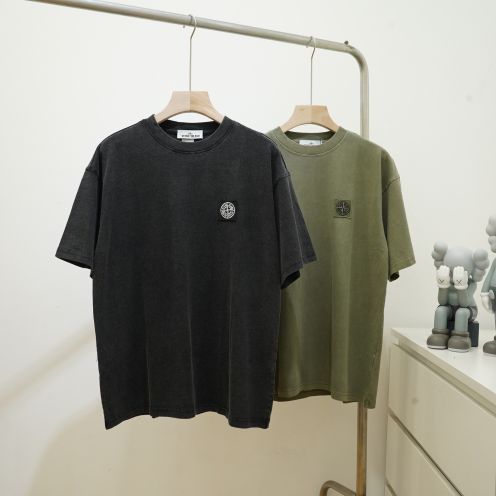 驚きの破格値2024 新着 stone island t シャツスーパーコピー 日常 トップス 純綿 シンプル 2色可選