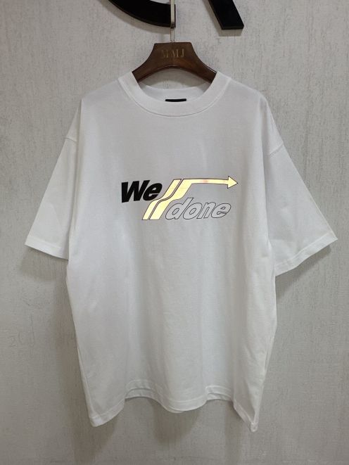 WE11DONE 人気セールHOT ウェルダントップス激安通販 純綿Tシャツ 短袖 トップス 人気新作 男女兼用 2色可選