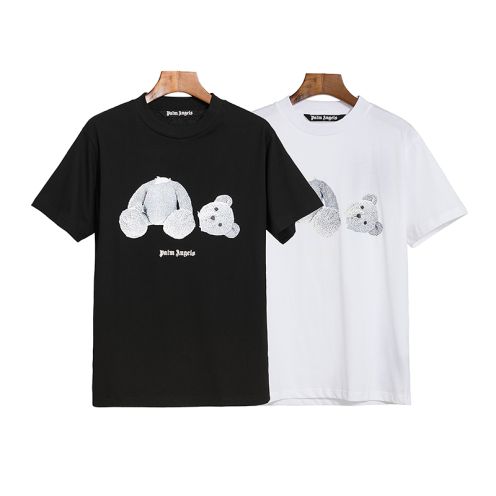 パームエンジェルス tシャツ サイズ感偽物 爽やか！柔らかい 純綿 トップス 丸首  tシャツ 短袖 ファッション 2色可選