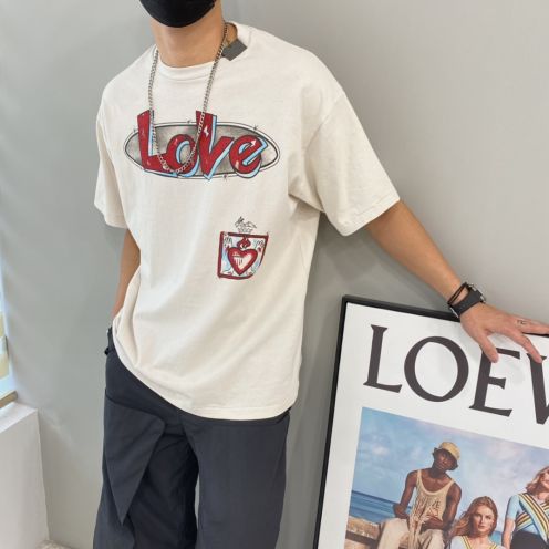 セントマイケル tシャツ サイズ感ｎ級品 天使プリント 純綿 トップス 半袖 シンプル 人気品 ファッション ホワイト