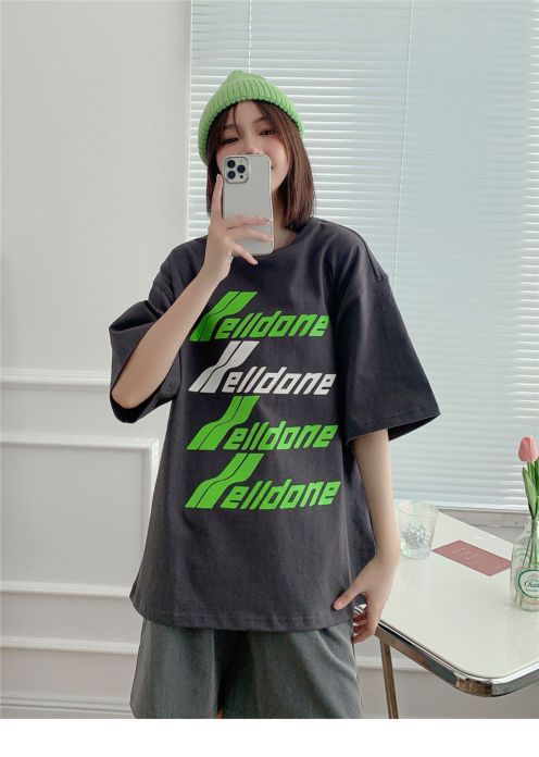 WE11DONE ウェルダン服コピー プリント 純綿Tシャツ トップス 日常服 ファッション 品質保証安い 3色可選