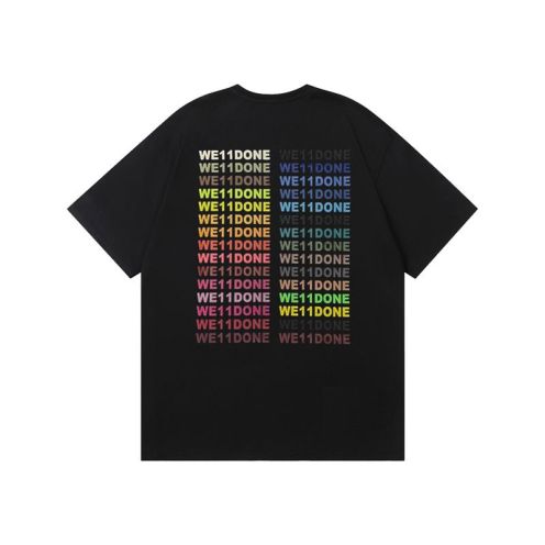 WE11DONE 今季セール限定品 ウェルダンシャツスーパーコピー プリント 純綿Tシャツ トップス 半袖 2色可選