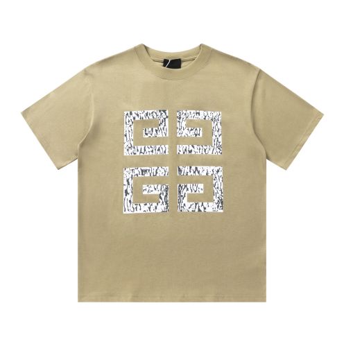 [新季度]ジバンシー国コピー トップス tシャツ 短袖 プリント 日常服 純綿 通気性いい 快適 ブラウン