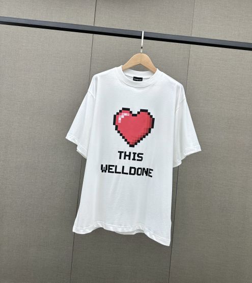 WE11DONE 大絶賛 ウエルダンの意味コピー 半袖 トップス tシャツ ハットプリント 純綿 品質保証 ホワイト