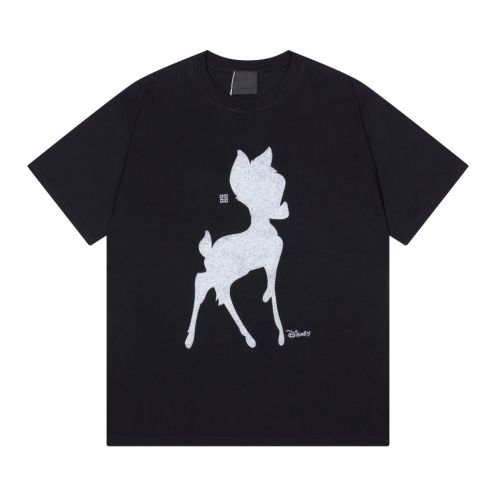 爆買い品質保証 ジバンシィ モデルｎ級品 トップス tシャツ  短袖 柔らかい 純綿 シカプリント 男女兼用 ブラック