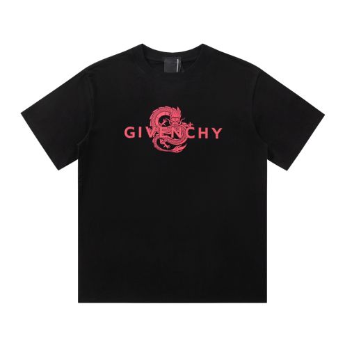 ジバンシィtシャツ偽物 大活躍 トップス tシャツ 人気品 半袖 龍プリント 純綿 柔らかい ファッション ブラック