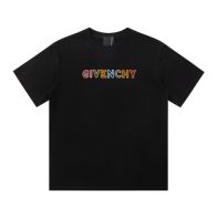 ジバンシィ マフラー偽物 お買い得大人気 トップス tシャツ 純綿 カラフルロゴ 短袖 柔らかい 2色可選 ブラック