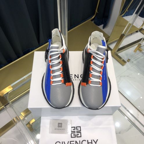 高級感に溢れ givenchy 靴 メンズ偽物 運動シューズ レザー スポーツシューズ 軽量性 通気性 ランニング ブルー