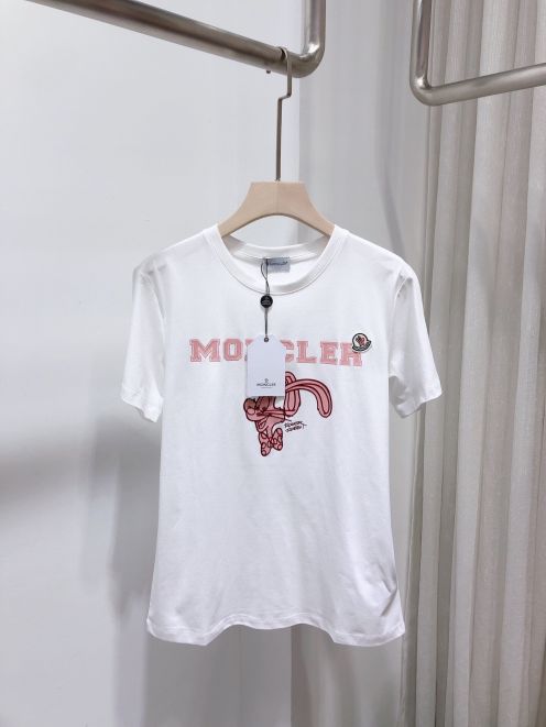 大絶賛 モンクレール エリックスーパーコピー tシャツ 純綿 兎プリント トップス 丸首 短袖 ファッション 夏服 ホワイト