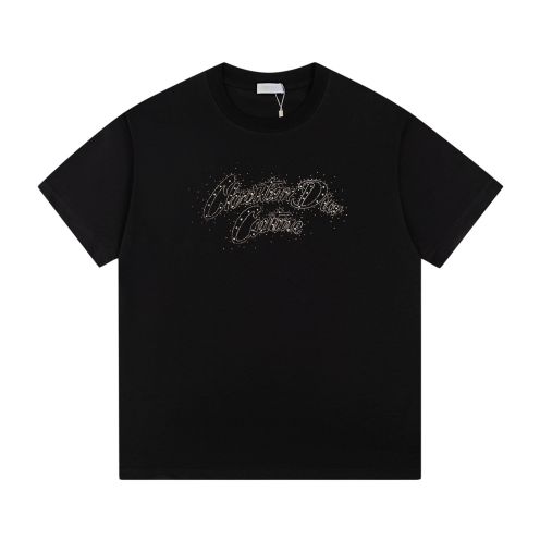 ディオールtシャツＮ級品 純綿 トップス tシャツ 春夏新品 シンプル 通気性いい 半袖 ファッション ブラック