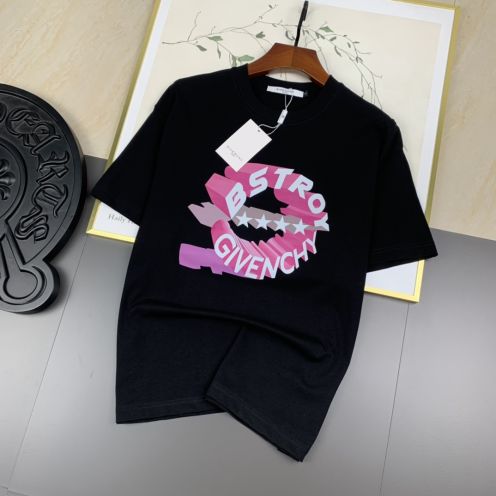 ジバンシィ 定番人気物 コピー 半袖 Tシャツ ウールコットン ブラック 柔らかい 花柄