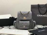 シャネル CHANEL限定 スーパーコピー バッグ レザー グレー 軽量  人気　リュック