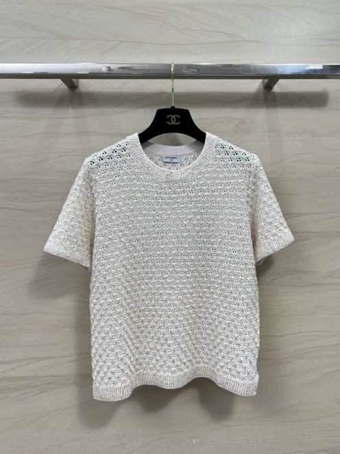 超激得新品 chanel クロップ t シャツスーパーコピー 短袖 トップス 純綿 レディース 柔らかい 通気性いい 春夏 ホワイト