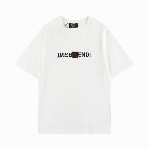 爆買い品質保証 fendi t シャツ アウトレットコピー 純綿 柔らかい カジュアル トップス シンプル ホワイト