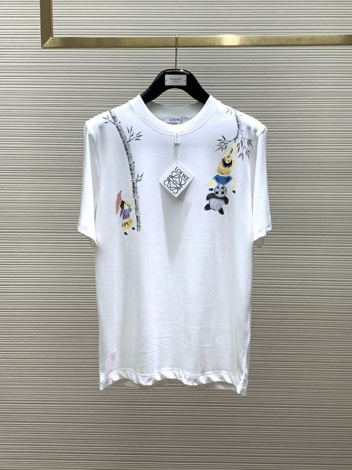 存在感のある ロエベ値上がり激安通販 純綿 短袖 Tシャツトップス シンプル 柔らかい ファッション ホワイト