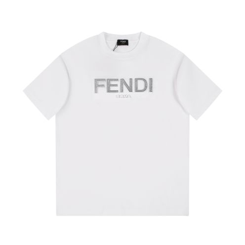 高級感溢れる fendi ハイネック t シャツ偽物 トップス 純綿 柔らかい シンプル ロゴプリント ホワイト