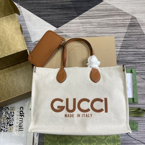 高評価！グッチ かごバッグコピー772176 Gucciプリントトートバッグ