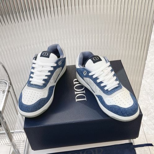 dior スニーカーコピー ゴム底 カップル 柔軟 歩きやすい 抗菌防臭 カジュアルシューズ 日常 ブルー