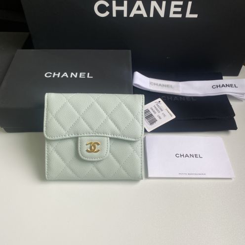 最新の2024年 chanel 財布 レディースコピー ファッション 優雅 三つ折り 本革 レザー A82288 グリーン