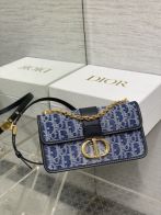 日常 実用 dior バニティ バッグコピー デニム素材  斜め掛けバッグ カジュアル 肩掛けバッグ ブルー