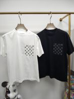 涼しい ルイヴィトンtシャツコーデ偽物 半袖 トップス 純綿 プリント シンプル 柔らかい 2色可選