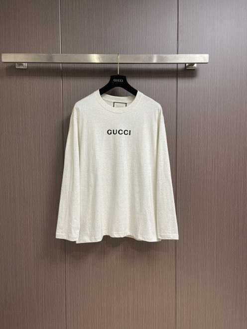 gucci アディダス t シャツコピー 純綿 トップス プリント 長袖 メンズ ゆったり 柔軟 ホワイト