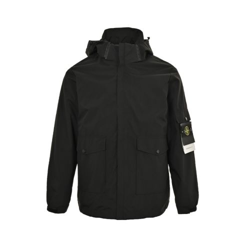 stone island ナイロン ジャケットスーパーコピートップス 運動 フード付き ランニング ブラック