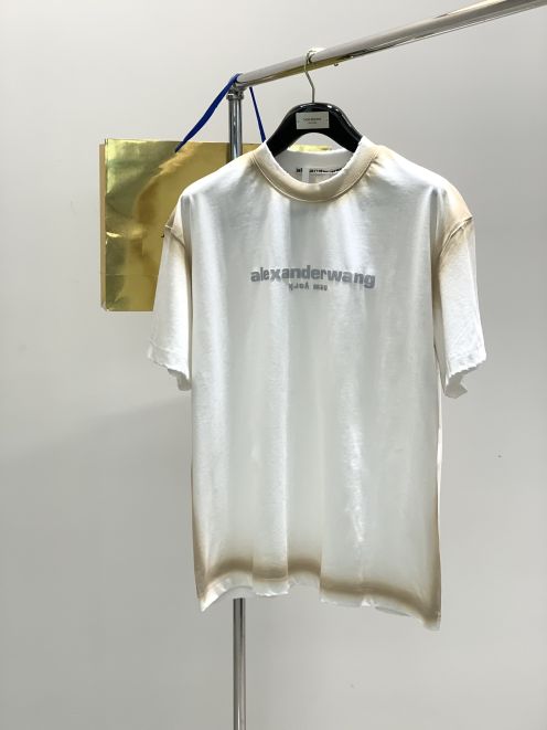 期間限定品 アレキサンダーワン tシャツ ユニクロ偽物 プリント 半袖トップス 純綿 シンプル ホワイト