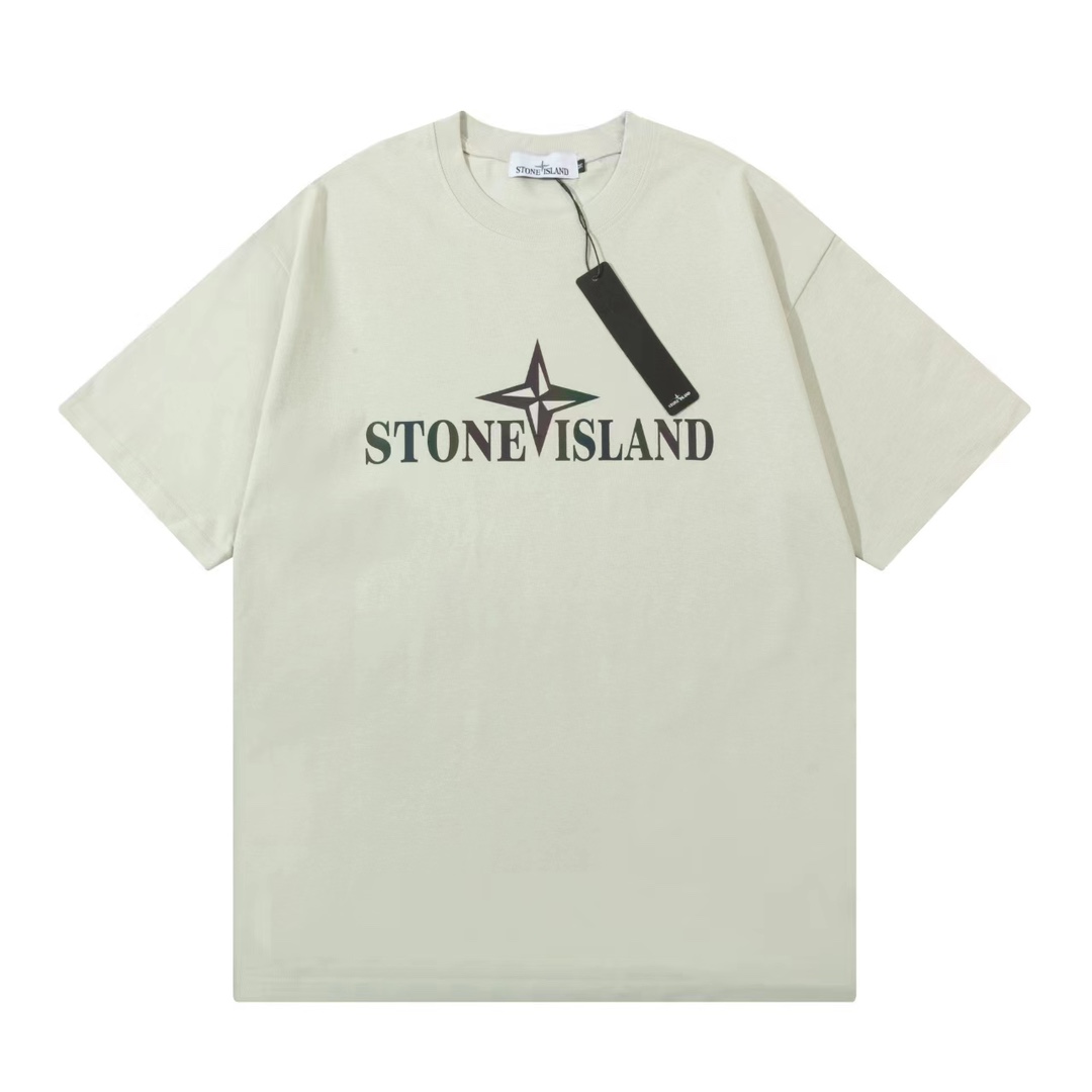 ストーン アイランド t シャツ メンズｎ級品 半袖Tシャツ 純綿 シンプル 防臭 ホワイト_2