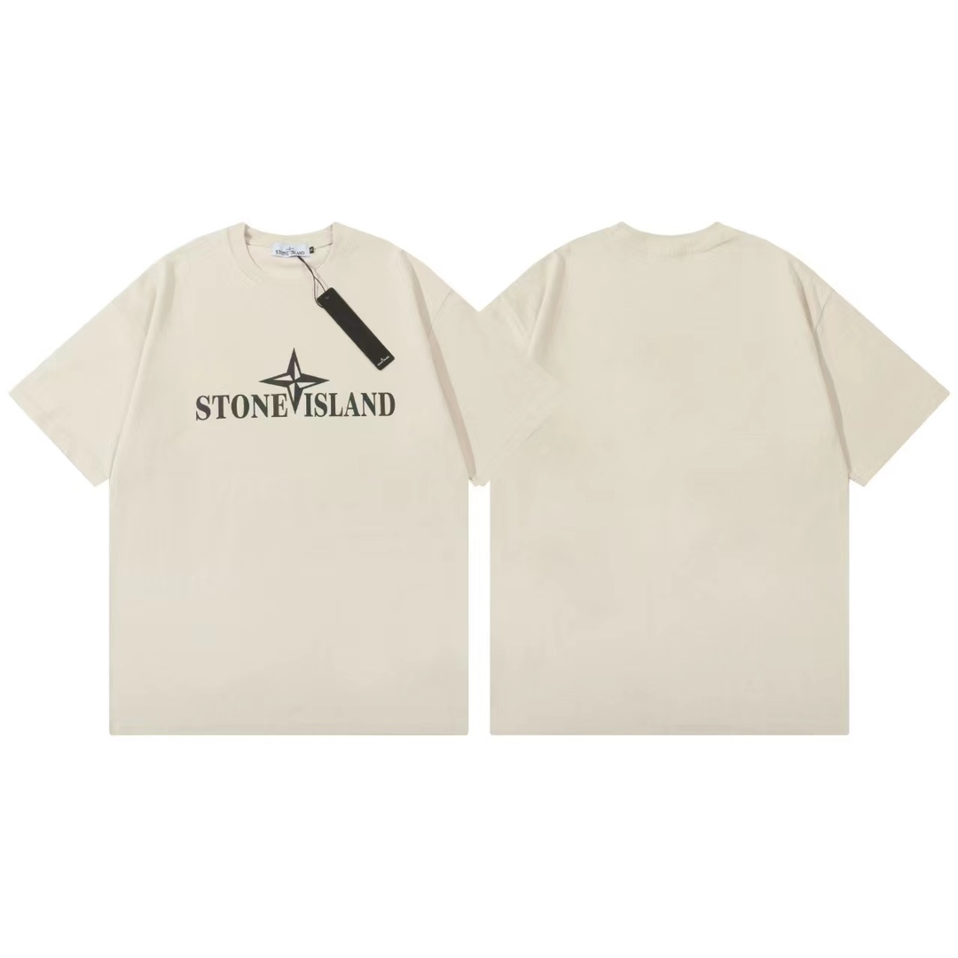 ストーン アイランド ロン t メンズ激安通販 半袖Tシャツ 純綿 シンプル 防臭 ピンク_1