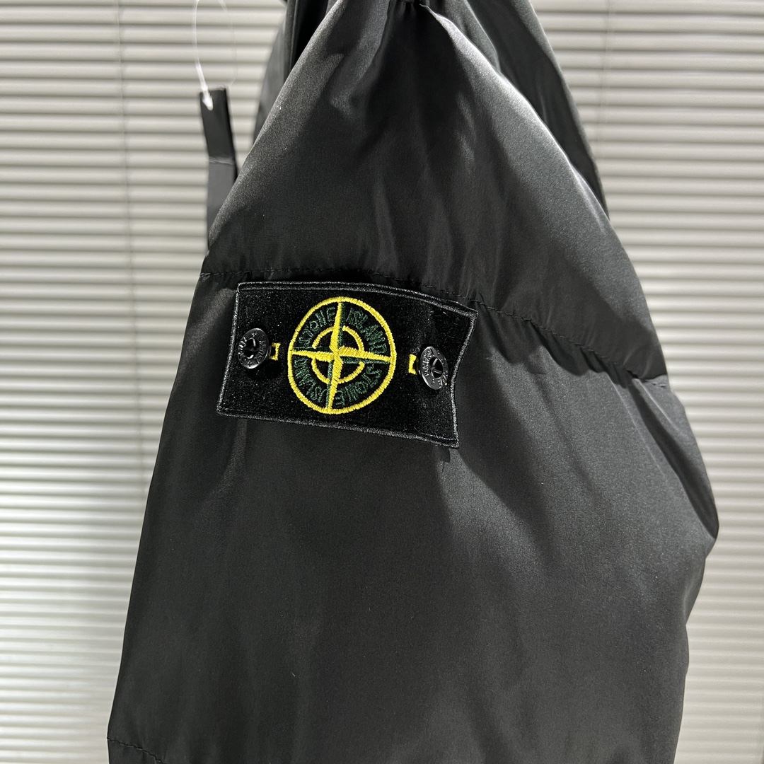 stone island ダウン偽物 暖かい メンズ  保温 アウター ダウンジャケット 人気 ブラック グレイ_9