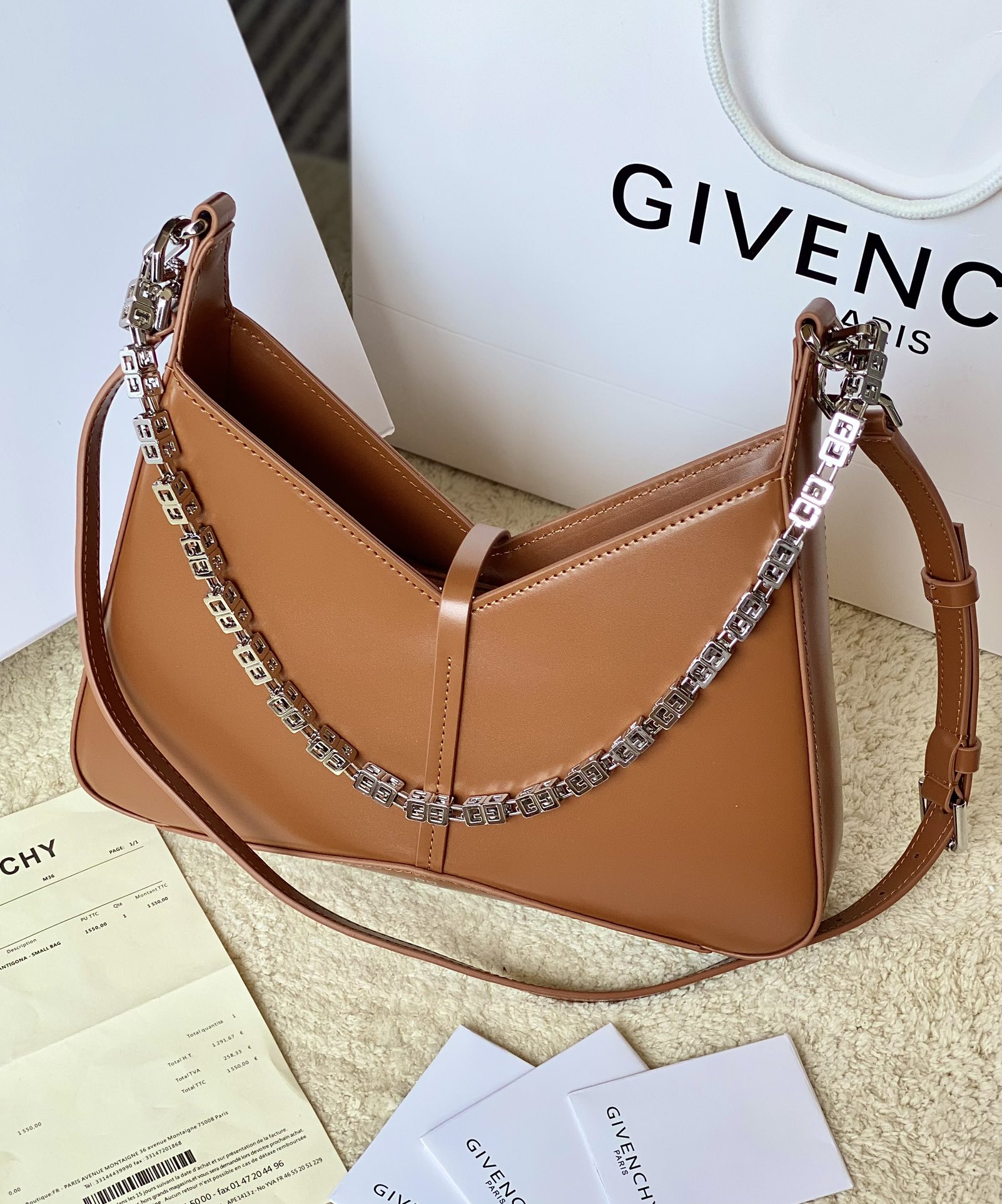 GIVENCHYバオバオバッグスーパーコピー フランス レザーバッグ レディース 魅力 ブラウン_2