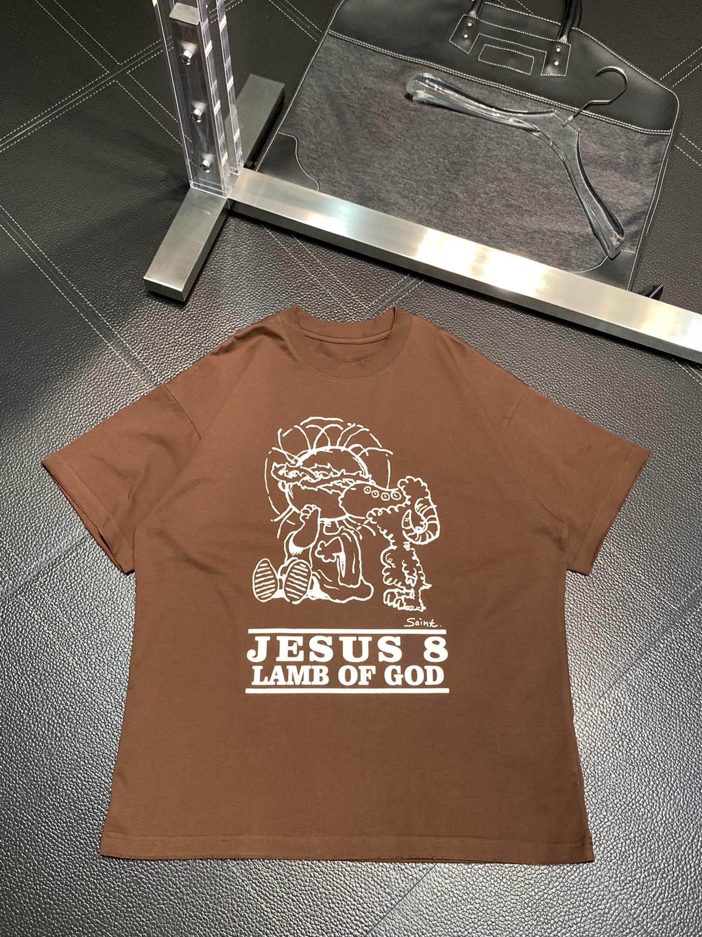 セントマイケル偽物コピー半袖Tシャツコットンブラウン柔らかい高級花柄_3