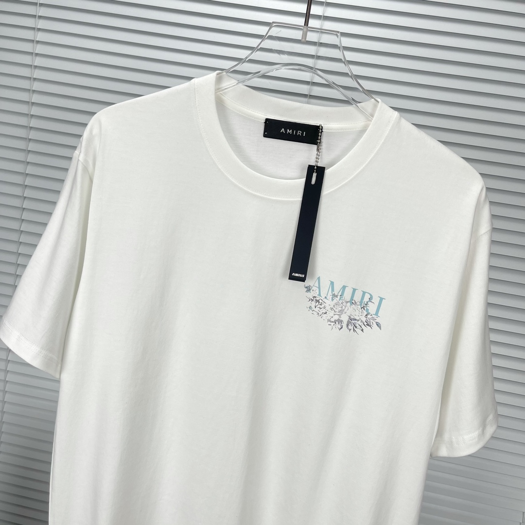 アミリ tシャツ メンズ偽物 おすすめ品 半袖 純綿Tシャツ 夏 カップル服 2色可選 ホワイト_3