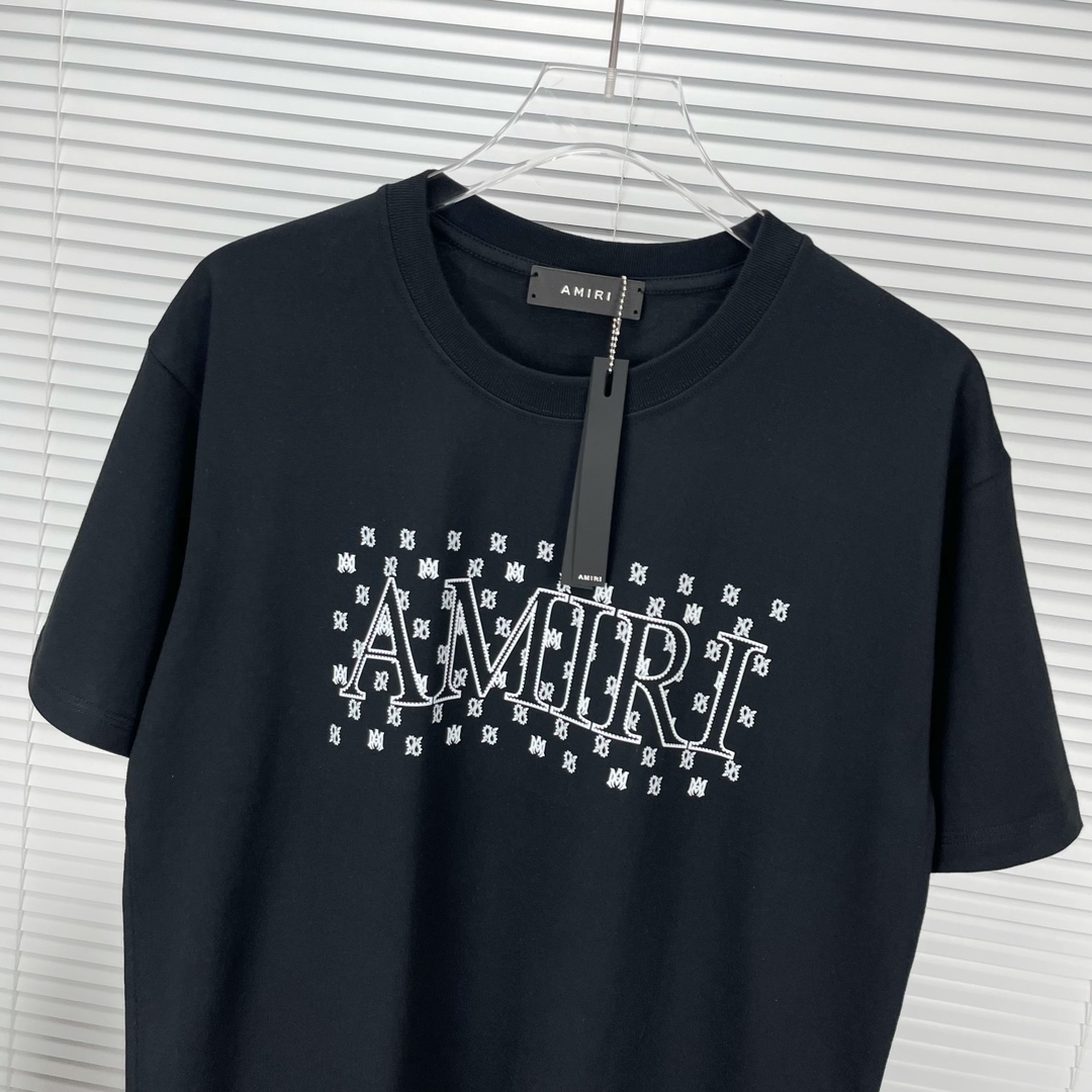 おすすめ！アミリアメリtシャツスーパーコピー 半袖Tシャツ 夏 綿 100% USA コットン お揃い 3色可選 ブラック_3