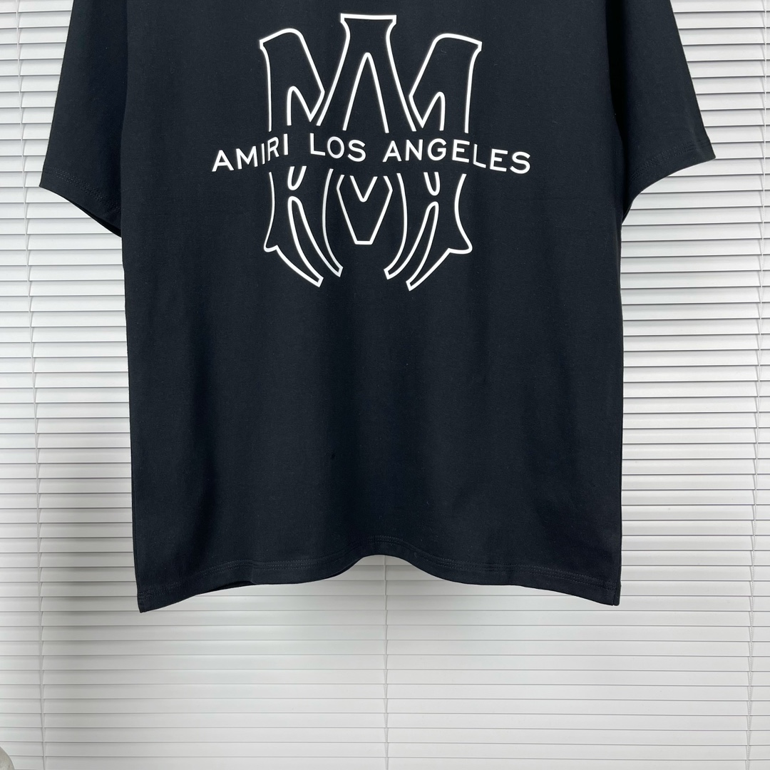 激安品！amiri チェックシャツｎ級品 半袖Tシャツ 夏 綿 100%  2色可選 ブラック_7