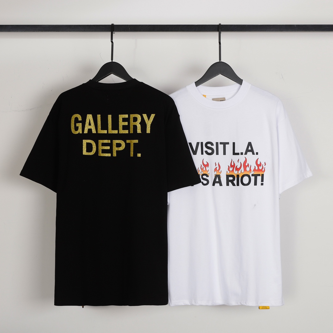 2024定番人気 gallery dept t シャツコピー ファッション 短袖 Tシャツ 純綿トップス シンプル 2色可選_1