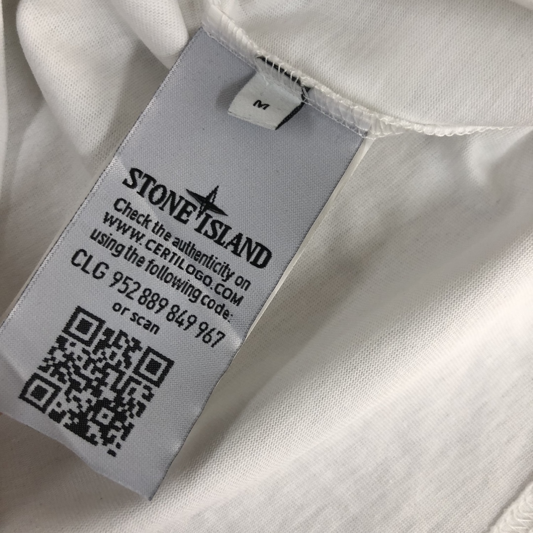 お買い得豊富なストーン アイランド ロン t メンズ激安通販 トップス 純綿Tシャツ 半袖 シンプル カップル 2色可選 ホワイト_8