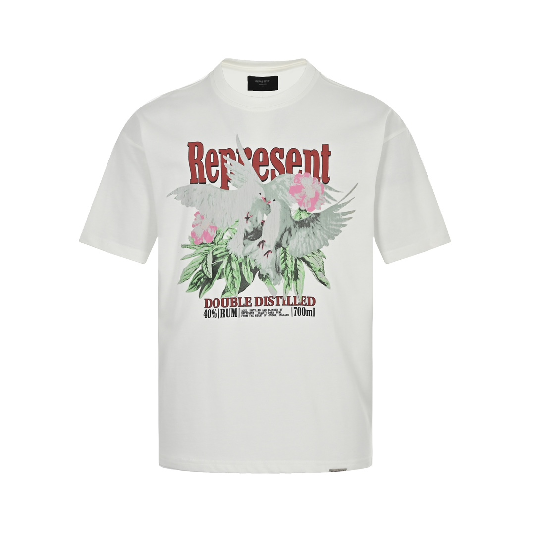 REPRESENT tシャツ オリジナル プレゼントコピー 純綿 トップス 半袖 シンプル 夏 ホワイト_1