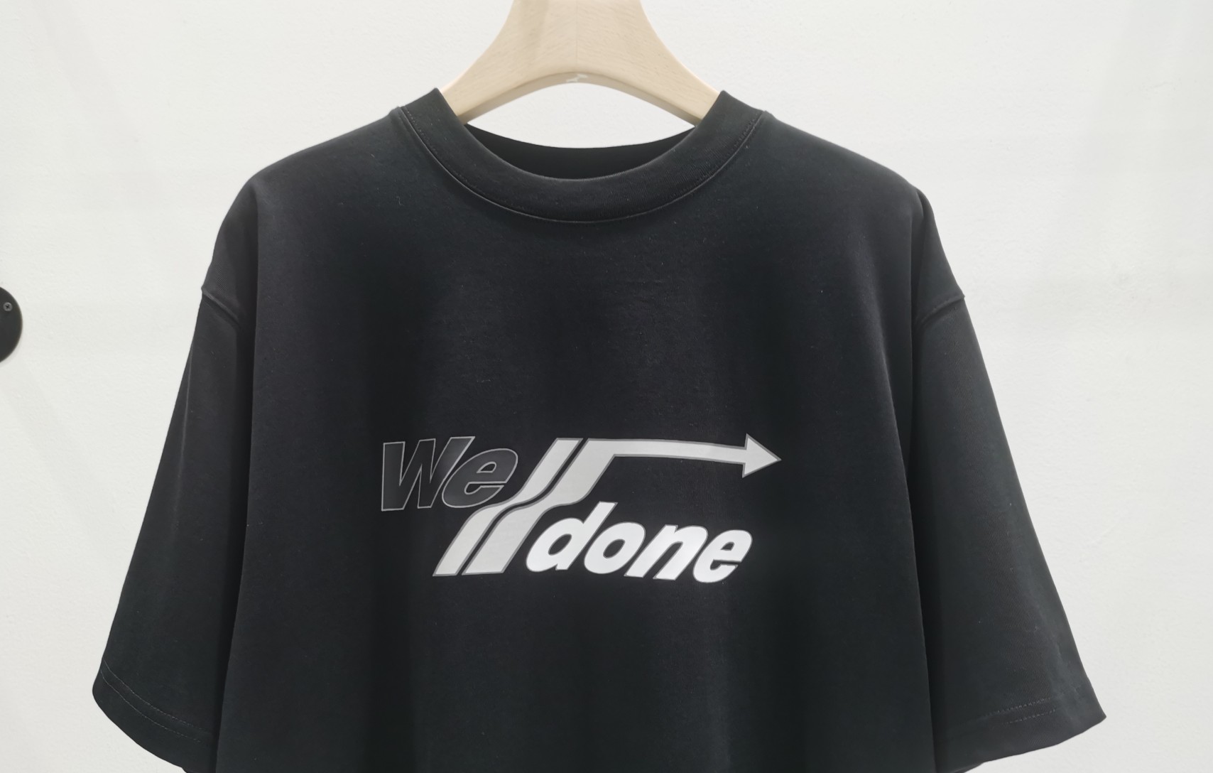 WE11DONE シンプル印象になって トップウェルｎ級品 純綿 人気 Tシャツ 短袖 男女兼用 ブラック_3