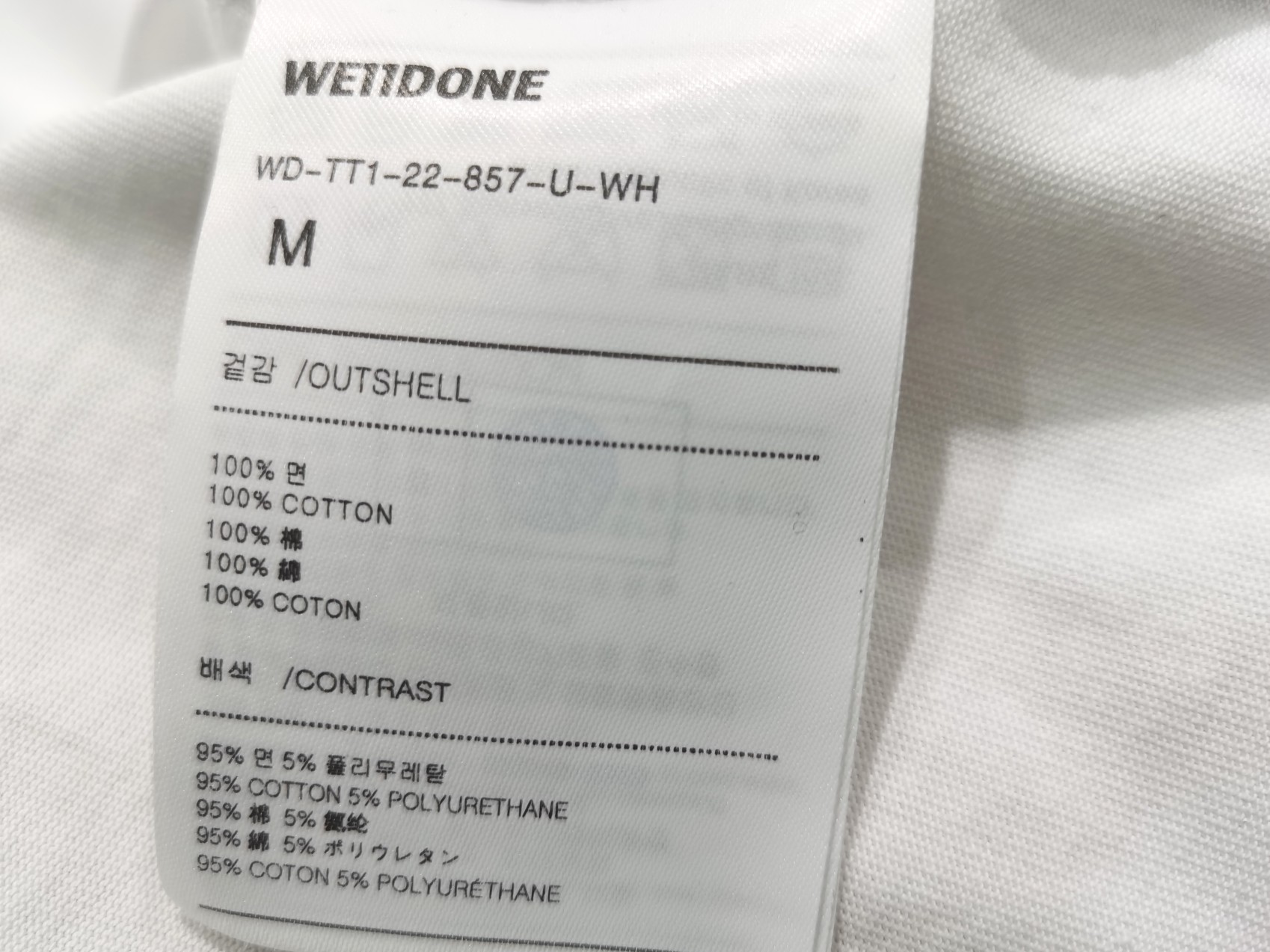 WE11DONE 新商品! ウェルトップ激安通販 純綿トップス 人気 Tシャツ 短袖 男女兼用 2色可選 ホワイト_9