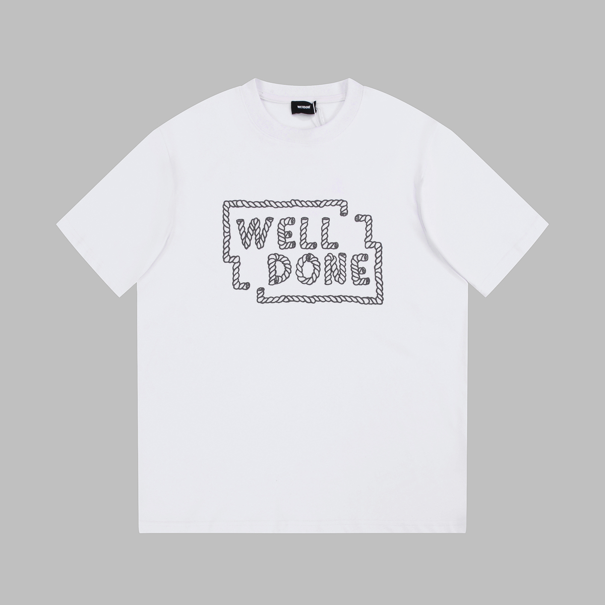 WE11DONE 最安値人気 ウェルダン服偽物 Tシャツ 人気 純綿トップス 短袖 シンプル ホワイト_1