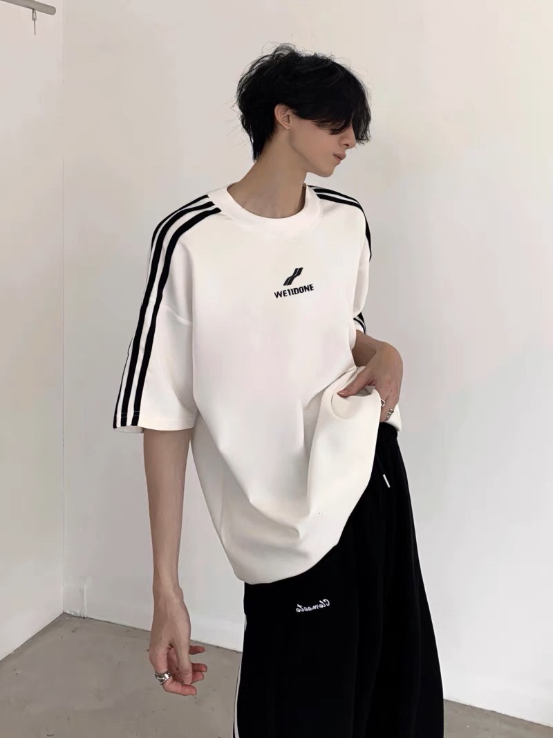 WE11DONE 個性的 24年夏新款 ウェルダン アパレル偽物 人気品 ファッション 純綿 tシャツ トップス 2色可選_8