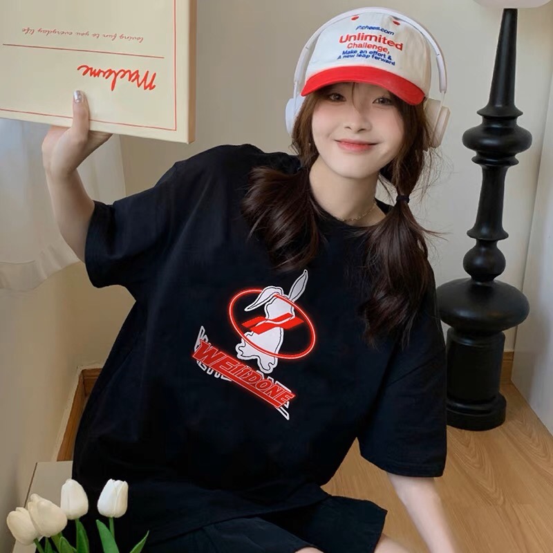 WE11DONE ウェルダンの意味激安通販 純綿 tシャツ 大人気 シンプル トップス 兎 春夏服 ２色可選_6