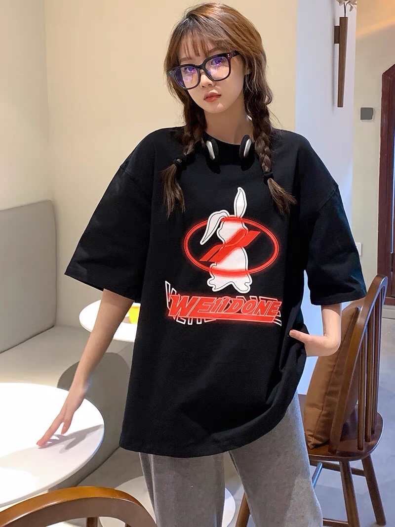 WE11DONE ウェルダンの意味激安通販 純綿 tシャツ 大人気 シンプル トップス 兎 春夏服 ２色可選_7