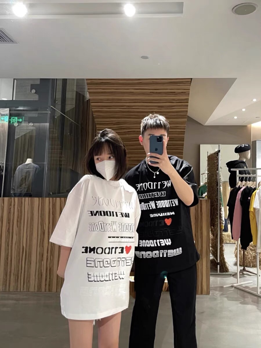 WE11DONE 新商品! ウェルダン服スーパーコピー 純綿 tシャツ 大人気 シンプル トップス 男女兼用２色可選_3