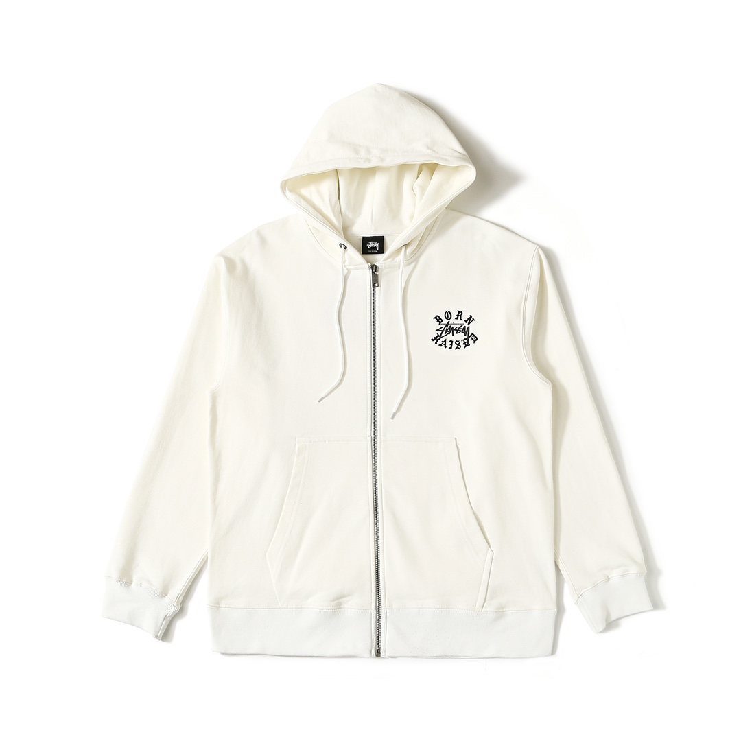 stussy ジャケット サイズ感偽物 フード付き ロゴプリント 人気定番 アウター チャックパーカー 柔らかい 2色可選_2