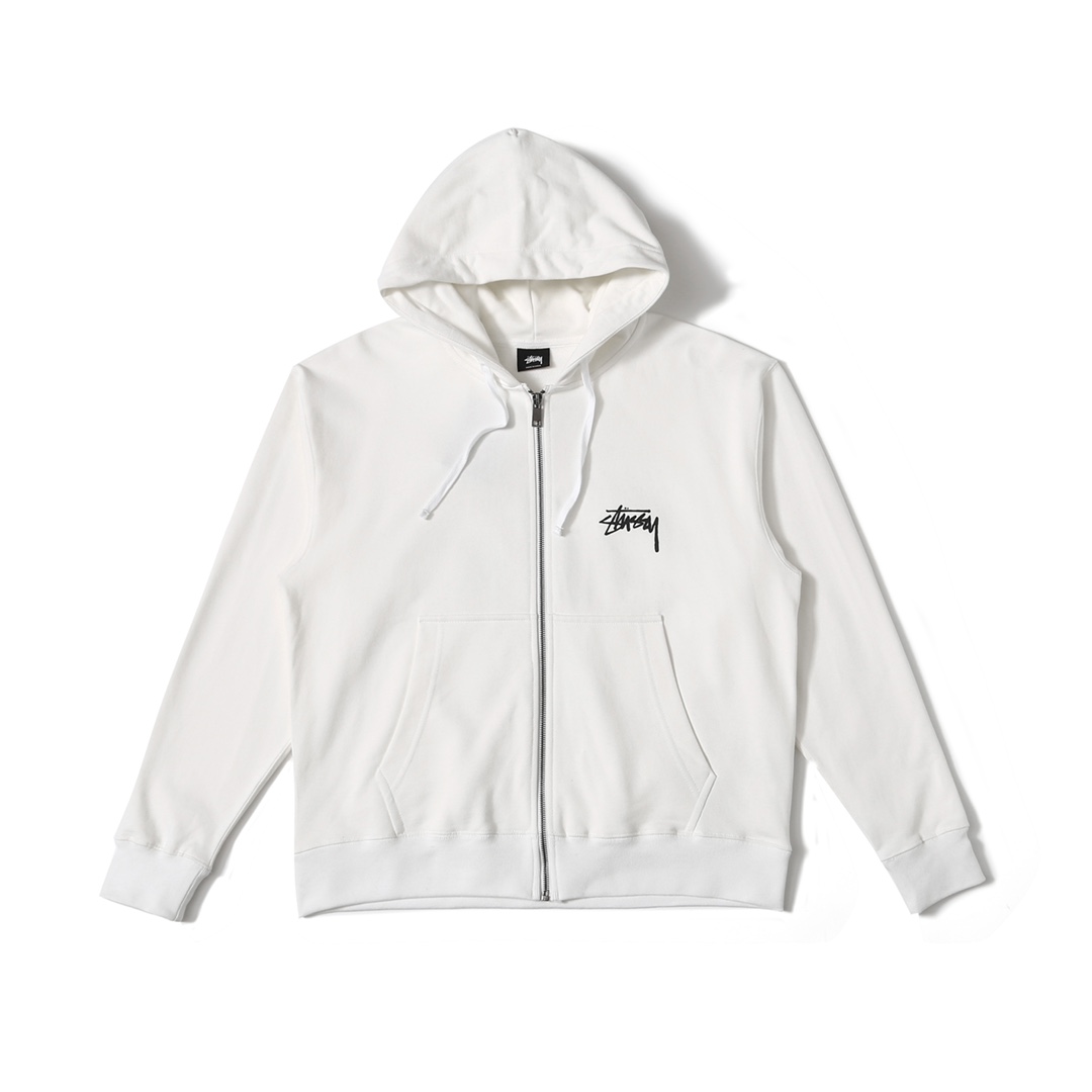 stussy ステューシー セットアップ ジャケット激安通販 フード付き チャックパーカー クラウンバントプリント シンプル 3色可選_4